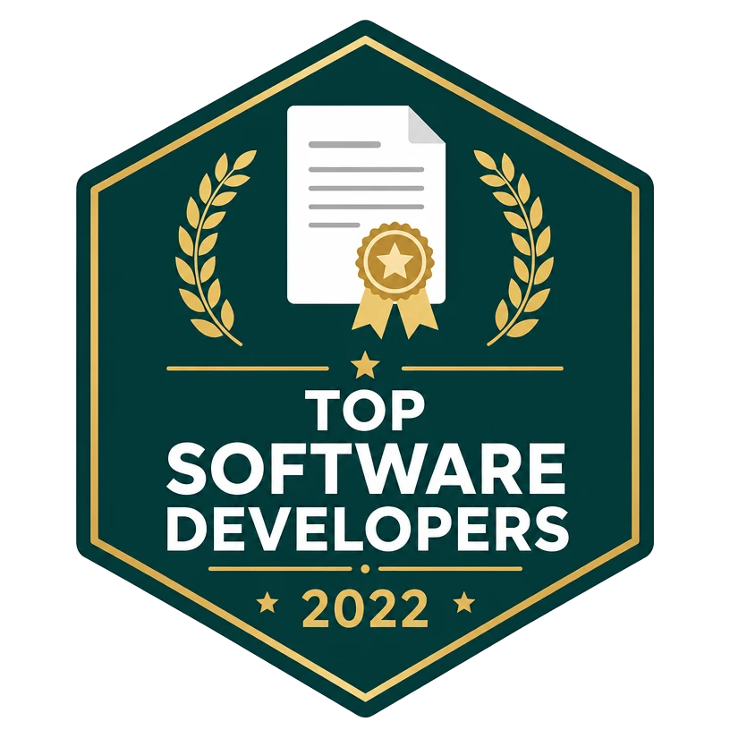 Top Software Developers 2022 award badge